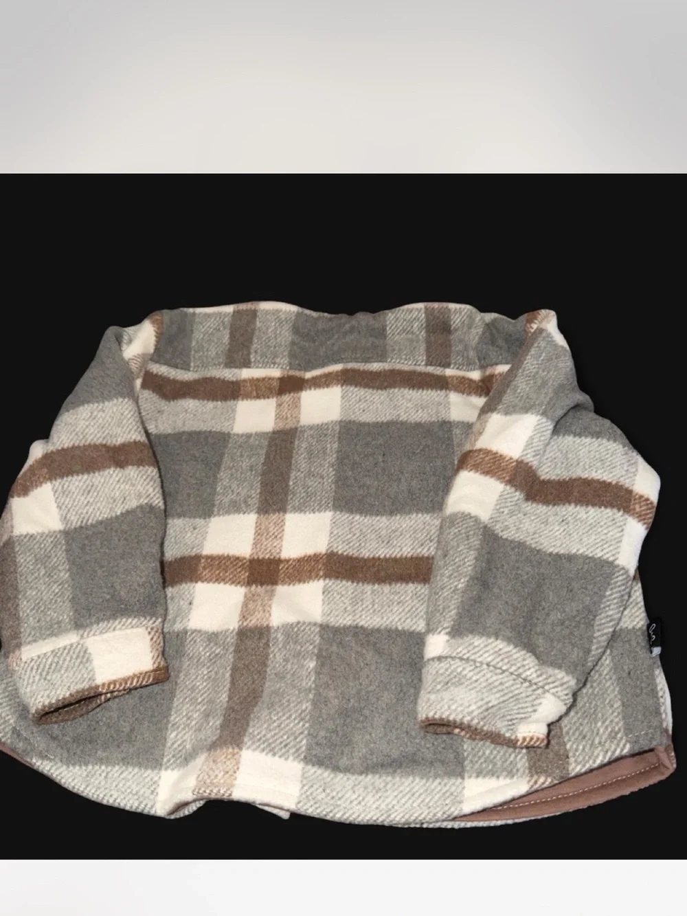 Kids Plaid Hooded Button-Front Jacket - Brown & Gray